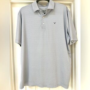 Callaway s/s golf shirt, gray & white - Large